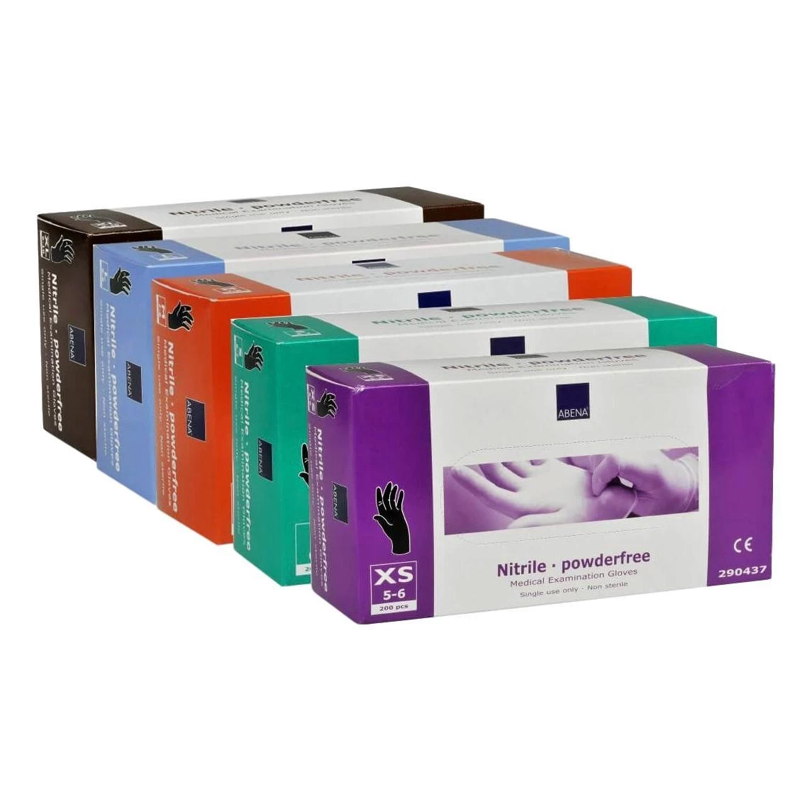 Abena Nitrile Glove Classic Orange - Image 2