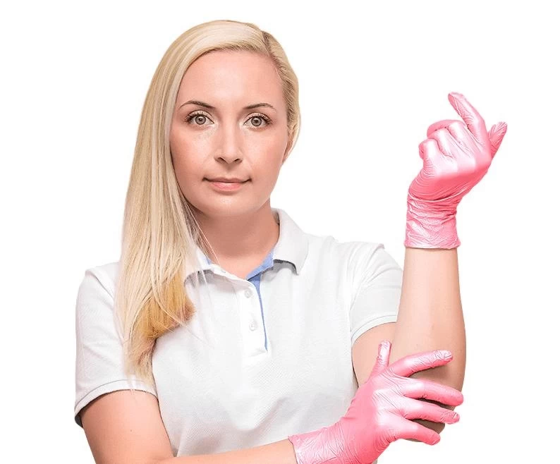 Comforties Soft Nitrile Glamor Pink 100 Pieces - Image 3