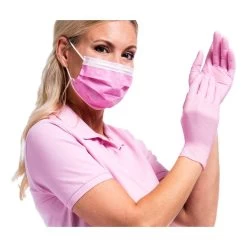 Comforties Soft Nitrile Gloves Pink (premium) 100 Pieces