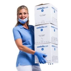 Comforties Soft Nitrile Gloves Violet / Blue (premium) 100 Pieces