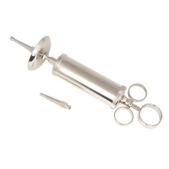 Ear Syringe 50cc. Incl. 2pcs. Turn On / Splash Shield Stainless Steel. (A Quality)