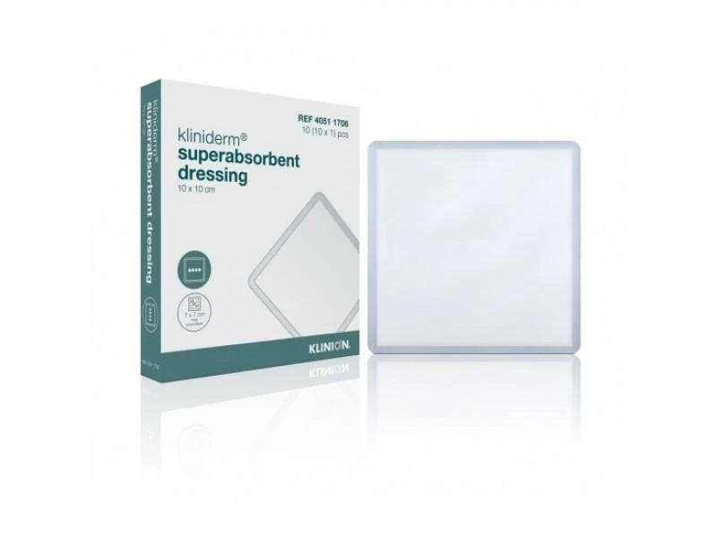 Kliniderm Superabsorbent Dressing Sterile 10x10cm (10)