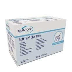 Klinion Diabetes Care Soft Fine Plus Pen Needles 0.25mm (31G) X 8mm