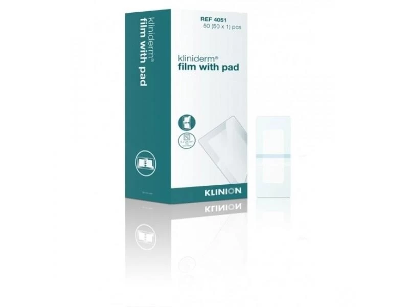 Klinion Kliniderm Film With Pad Wound Plaster Sterile 15x20cm (50 Pieces)