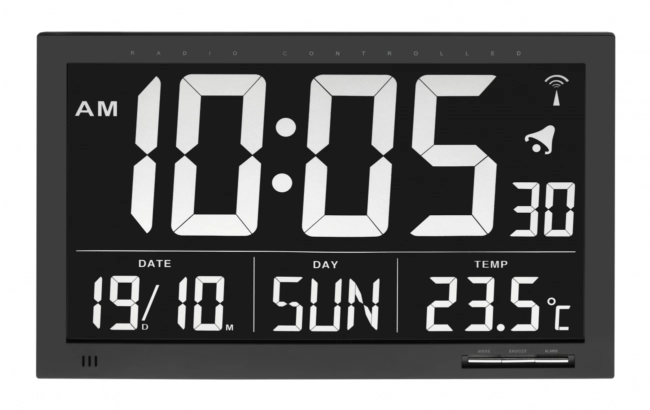 Radio Clock With Temperature XL