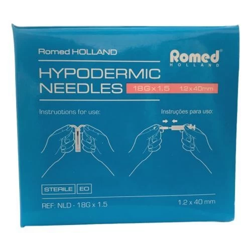 Romed 100pcs Injection Needles 18G X 1.5 - Image 3