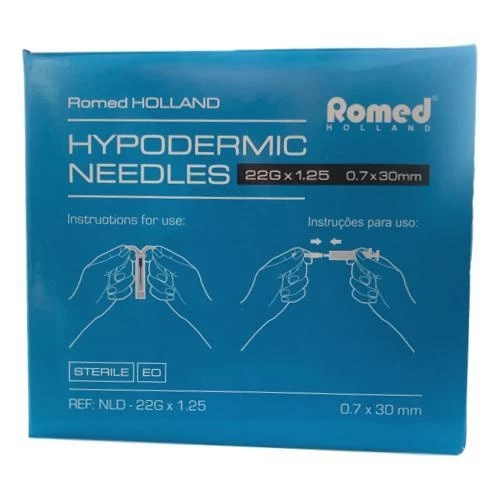 Romed 100pcs Injection Needles 22G X 1.25 - Image 3
