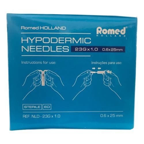 Romed 100pcs Injection Needles 23G X 1 - Image 2