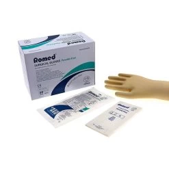 Romed Latex Surgical Gloves Powder-free Sterile Packed