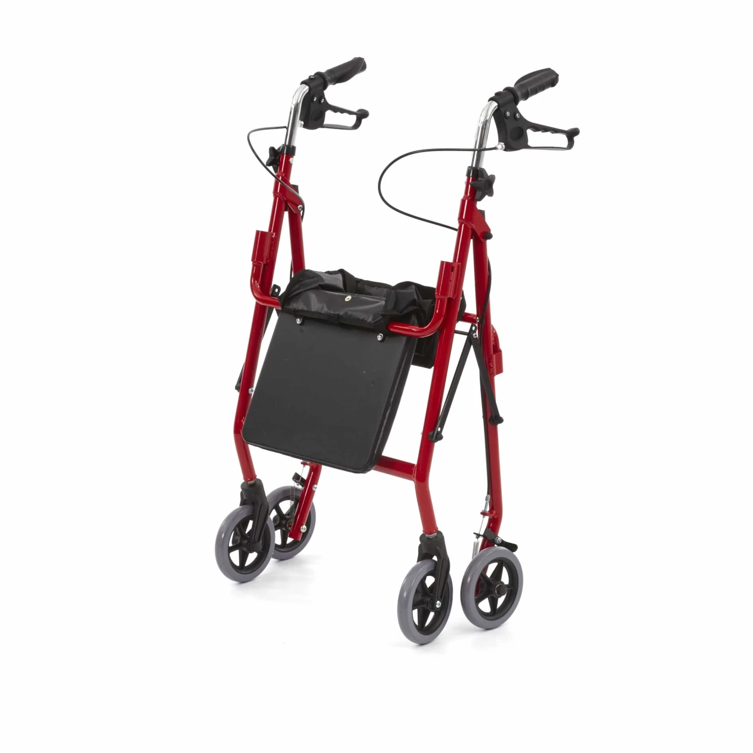 Romed Reliance Rollator With Seat Red - Image 3