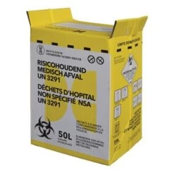 Sharpsafe Cartosafe Cardboard With Plastic Inner Bag 50 Liters. (10 Pieces)